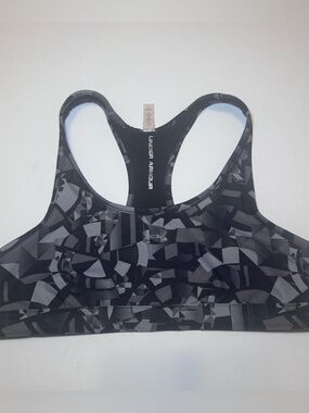 Under Armour Black and Gray Patterned Sports Bra
